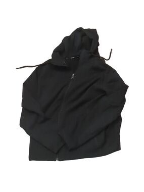 Public rec black zipped hooded sweatshirt jacket size medium